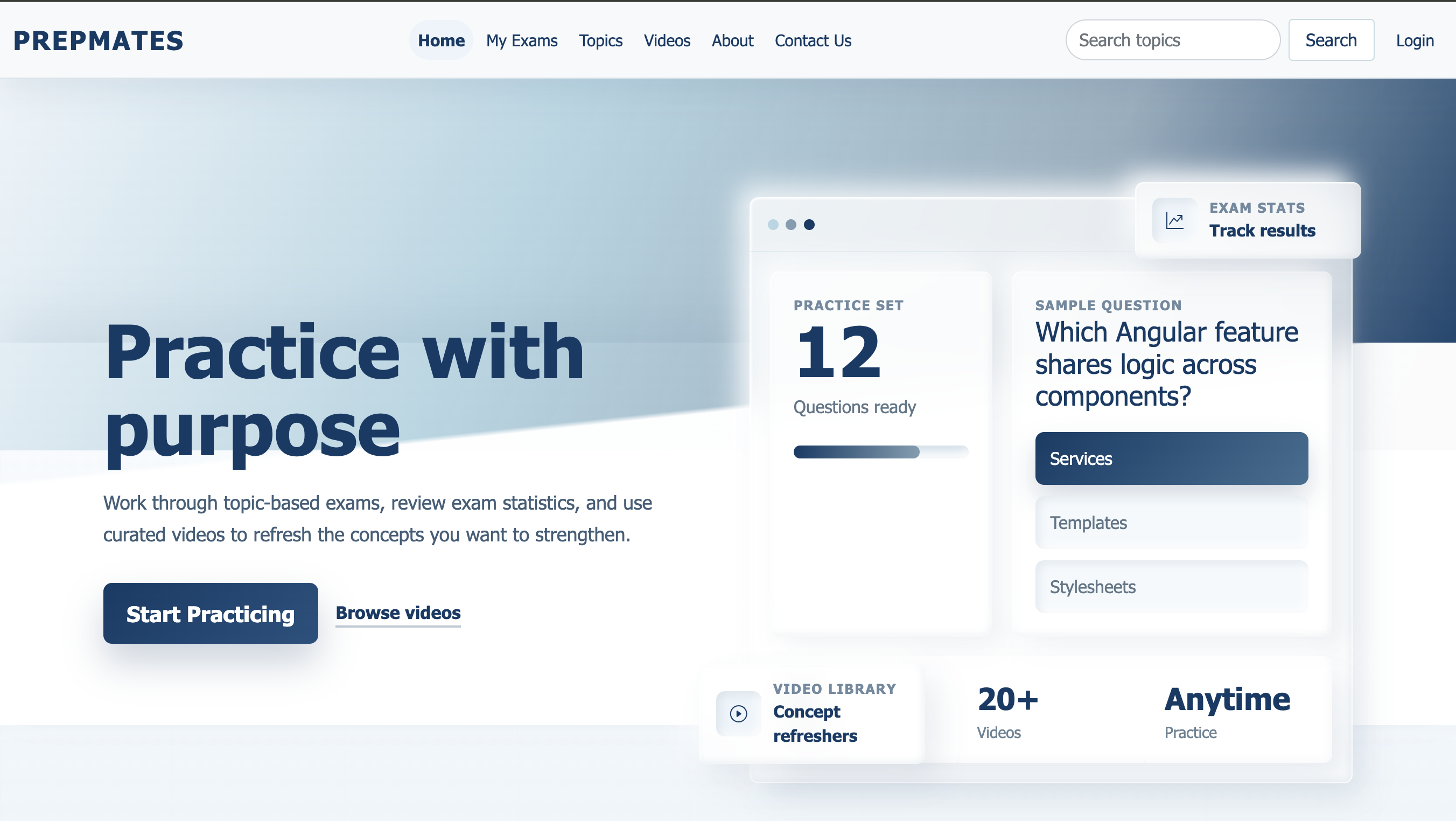 PrepMates dashboard screenshot